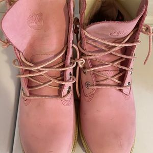 Baby Pink Timberlands Girls